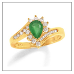 Emeraude forme poire 20/100