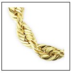 Collier Or chaine torsadée