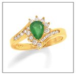 Emeraude forme poire 20/100